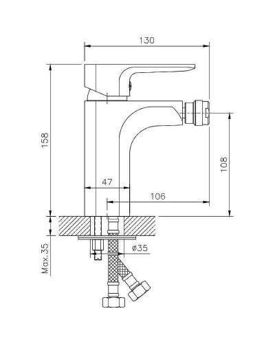 Смеситель для биде Koller Pool Trend TR0300 Хром