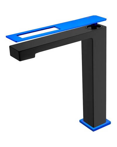 Смеситель для раковины Boheme Q 142-BUW Черный Синий