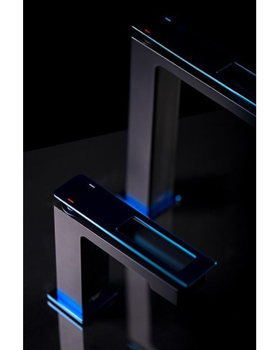 Смеситель для раковины Boheme Q 142-BUW Черный Синий