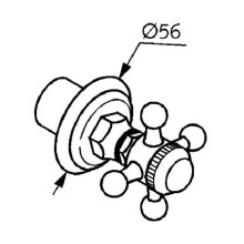 Запорный вентиль Kludi Adlon 518154520