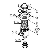 Запорный вентиль Kludi Adlon 518170520