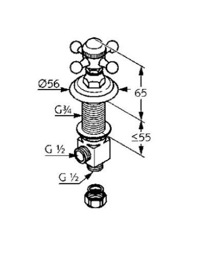 Запорный вентиль Kludi Adlon 518170520