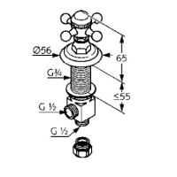 Запорный вентиль Kludi Adlon 518174520