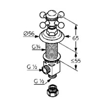 Запорный вентиль Kludi Adlon 518184520