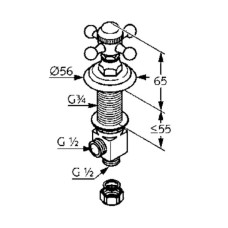 Запорный вентиль Kludi Adlon 518184520