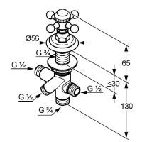Переключатель на 2 положения Kludi Adlon 518484520