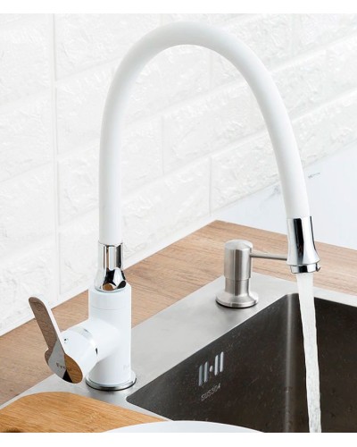 Смеситель для кухни Frap H41 F4041 Белый Хром