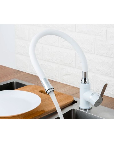 Смеситель для кухни Frap H41 F4041 Белый Хром