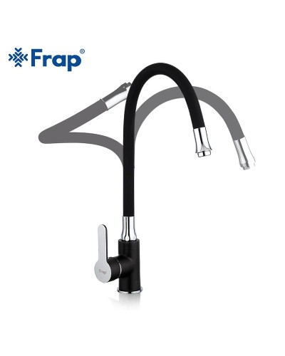Смеситель для кухни Frap H42 F4042 Черный матовый Хром