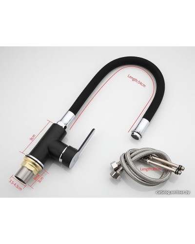 Смеситель для кухни Frap H42 F4042 Черный матовый Хром