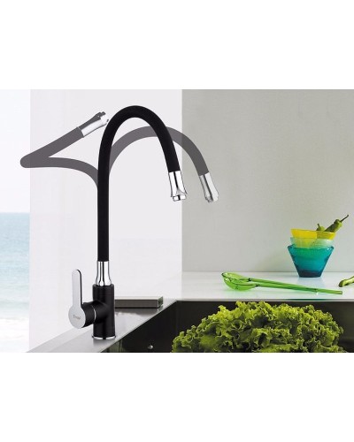 Смеситель для кухни Frap H42 F4042 Черный матовый Хром