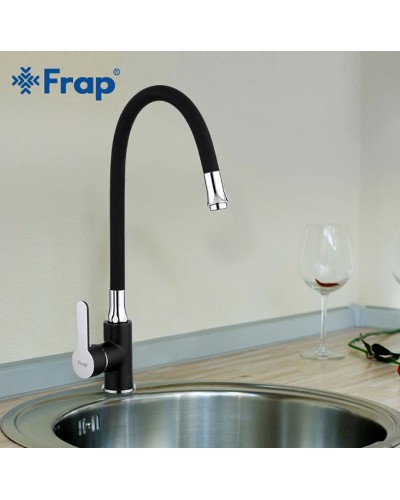 Смеситель для кухни Frap H42 F4042 Черный матовый Хром