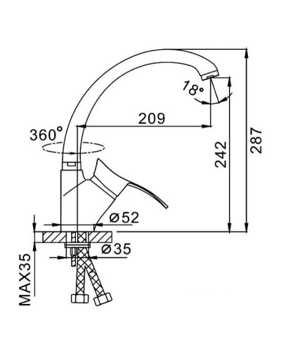 Смеситель для кухни Frap H01 F4101-2 Хром