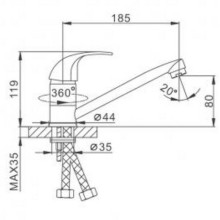 Смеситель для кухни Frap H15 F4515 Хром