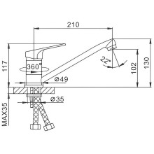 Смеситель для кухни Frap H16 F4216 Хром