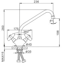 Смеситель для кухни Frap H24 F4124 Хром