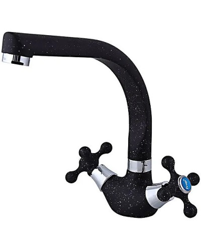 Смеситель для кухни Frap H5408 F5408-7 Черный матовый