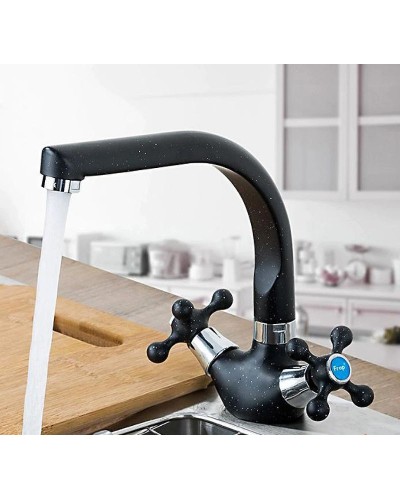 Смеситель для кухни Frap H5408 F5408-7 Черный матовый