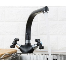 Смеситель для кухни Frap H5408 F5408-7 Черный матовый