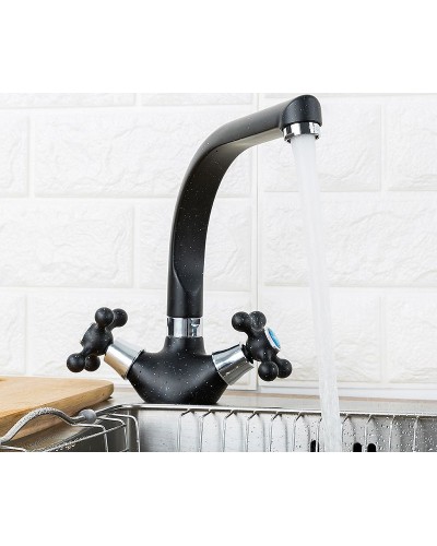 Смеситель для кухни Frap H5408 F5408-7 Черный матовый