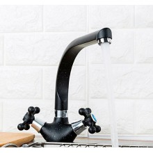 Смеситель для кухни Frap H5408 F5408-7 Черный матовый