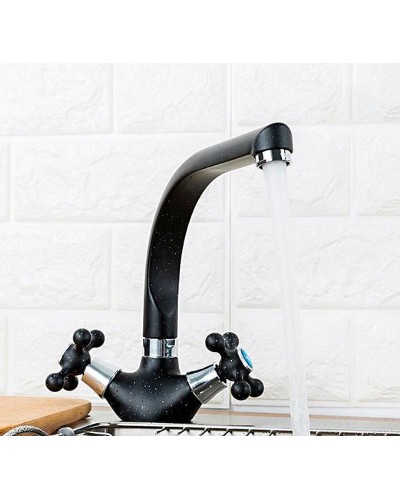 Смеситель для кухни Frap H5408 F5408-7 Черный матовый