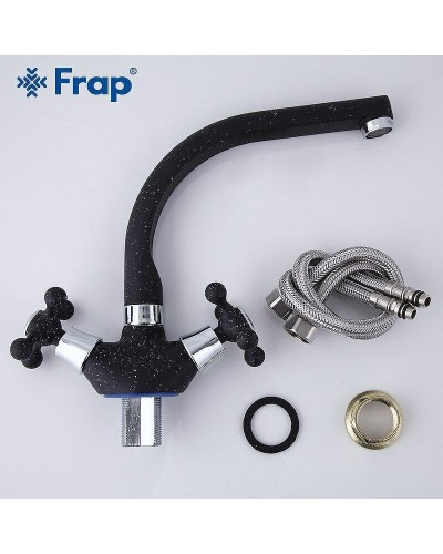 Смеситель для кухни Frap H5408 F5408-7 Черный матовый