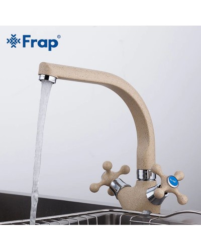 Смеситель для кухни Frap H5408 F5408-10 Светло-бежевый