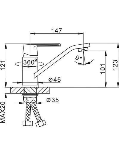 Смеситель для кухни Frap H31 F4531 Белый