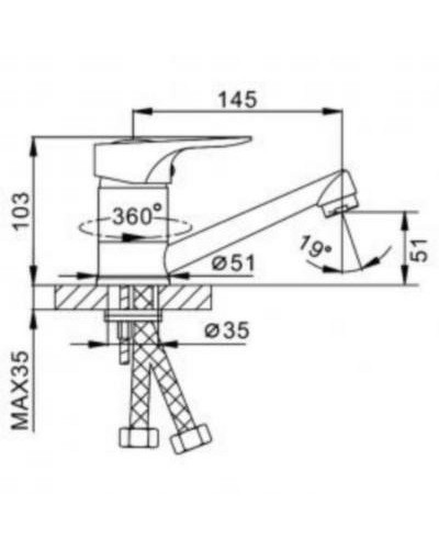 Смеситель для кухни Frap H28 F4528-B Хром