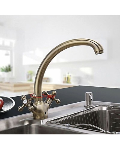 Смеситель для кухни Frap H19-4 F4219-4 Бронза