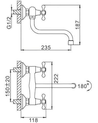 Смеситель для кухни Frap F4612 Хром