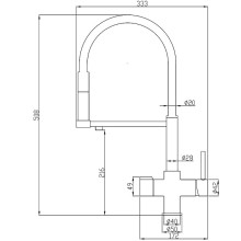 Смеситель для кухни ZorG Steel Hammer SH 2002 SATIN Сатин