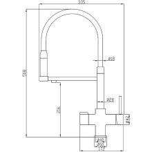 Смеситель для кухни ZorG Steel Hammer SH 2003 CR Хром Черный