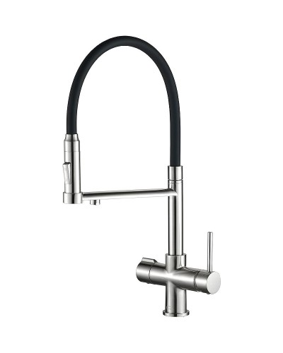 Смеситель для кухни ZorG Steel Hammer SH 2003 SATIN Сатин Черный