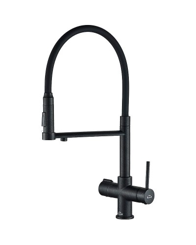 Смеситель для кухни ZorG Steel Hammer SH 2003 BLACK Черный матовый