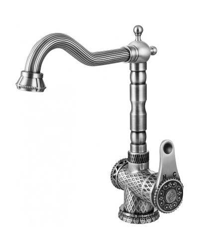 Смеситель для кухни ZorG Antic A 408K-SL Серебро