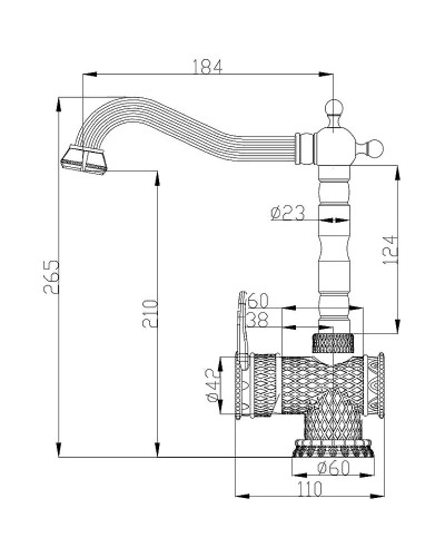 Смеситель для кухни ZorG Antic A 408K-SL Серебро