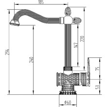 Смеситель для кухни ZorG Antic A 423 K-BR Бронза