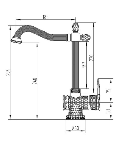 Смеситель для кухни ZorG Antic A 423 K-BR Бронза