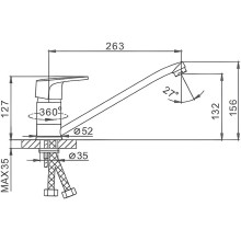 Смеситель для кухни Frap H50 F4250 Хром
