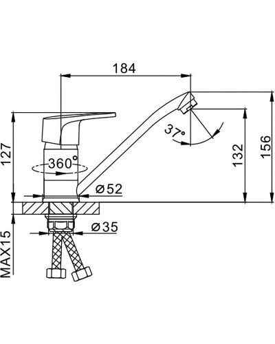 Смеситель для кухни Frap H50 F4550-2 Хром