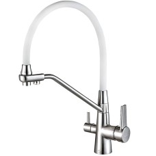 Смеситель для кухни ZorG Steel Hammer SH 903-8 CR Хром Белый