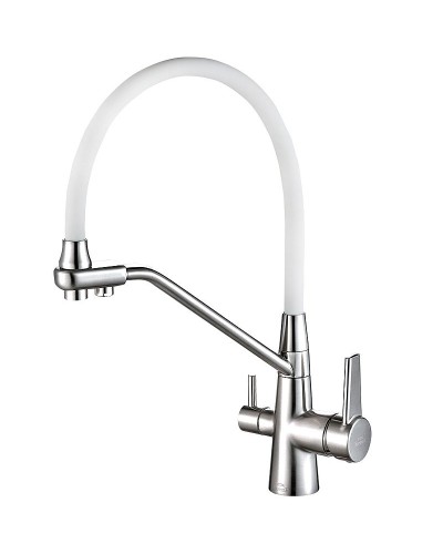 Смеситель для кухни ZorG Steel Hammer SH 903-8 CR Хром Белый