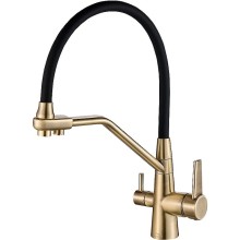 Смеситель для кухни ZorG Steel Hammer SH 903-6 BRONZE Бронза Черный