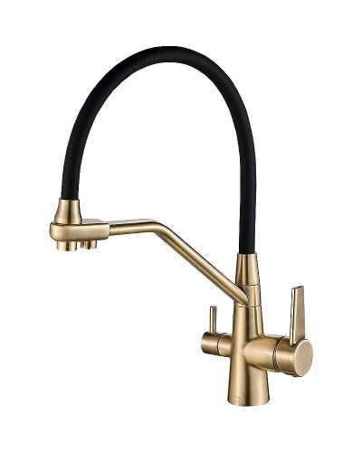 Смеситель для кухни ZorG Steel Hammer SH 903-6 BRONZE Бронза Черный