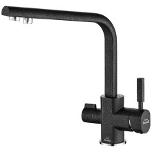 Смеситель для кухни ZorG Steel Hammer SH 909 BLACK CR Черный матовый