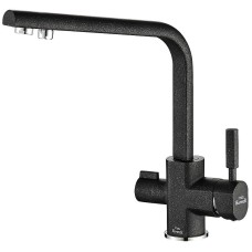 Смеситель для кухни ZorG Steel Hammer SH 909 BLACK CR Черный матовый