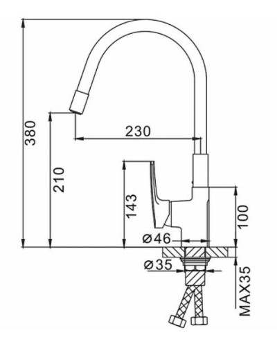 Смеситель для кухни Frap F4453-02 Оранжевый