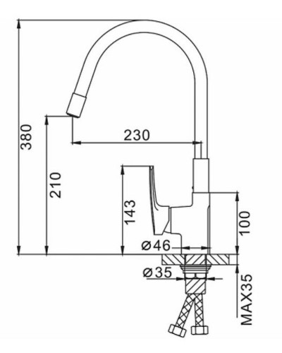 Смеситель для кухни Frap F4453-03 Белый